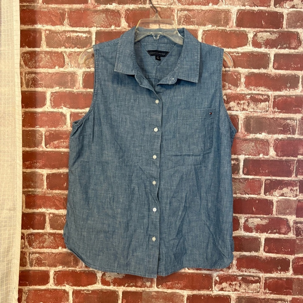 Tommy Hilfiger Chambray Blue Shirt